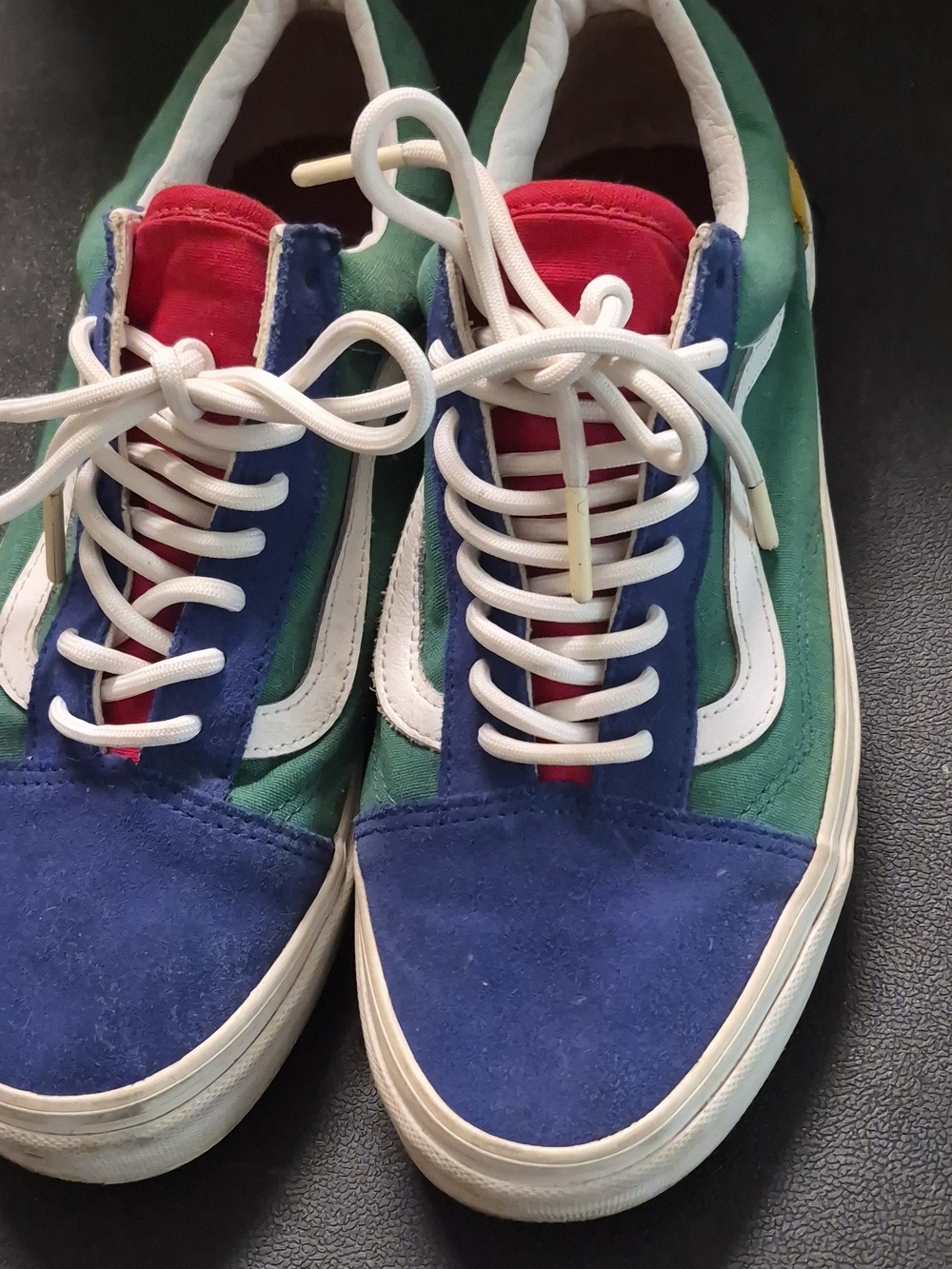 Vans Low-Top Sneakers in Blue, Green, Red & White